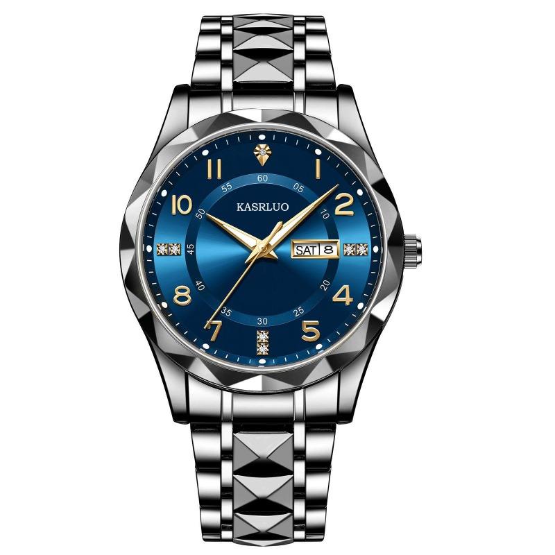 Neue Original Herrenuhr Doppeltkalender Mode Wasserdicht Leuchtend Business Premium Mechanische Quarz Uhr Herrenuhr
