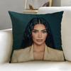 Popular Celebrity Kim Kardashian Cushion Cover Soft & Easy-Wash Pillow Case – Versatile For Couch, Bed, Travel And Office