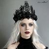 Kongekrone Fønikskrone Hekse Spøgelsesfest Hekseprinsesse Dronning Sort Krone Diadem Halloween Hovedbånd FD-