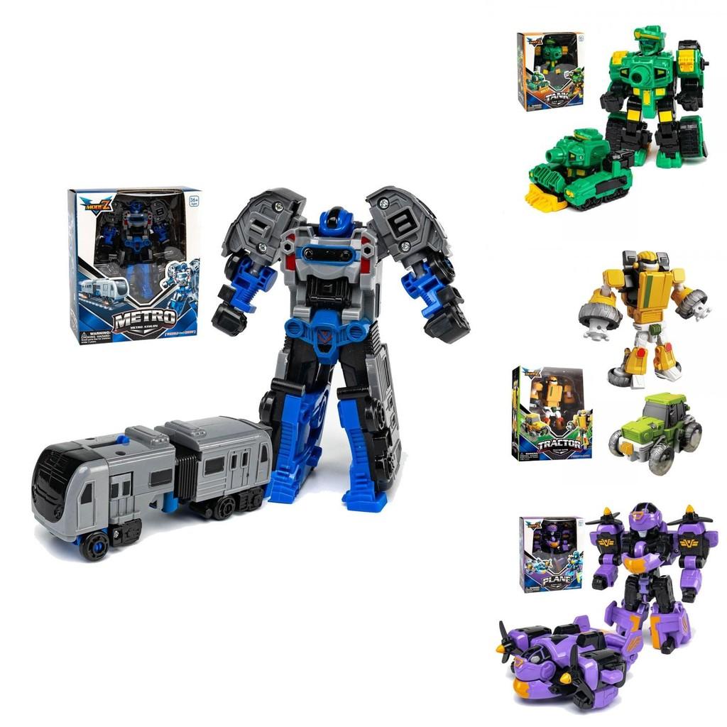 Robot Trasformabile in Auto Action Figure Giocattolo Cartone Animato Collezionabile Con Puzzle di Assemblaggio Materiale Plastico