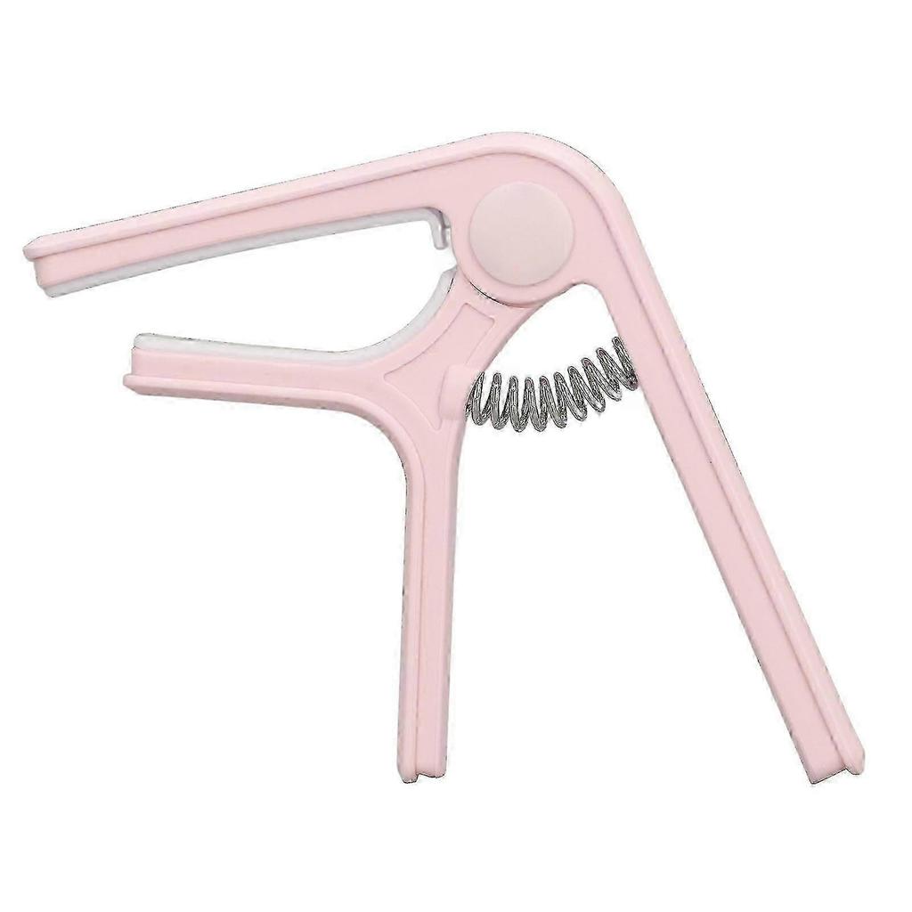Sturdy Pink ABS Guitar Capo Spring Clamp for Acoustic Guitar 25-26s