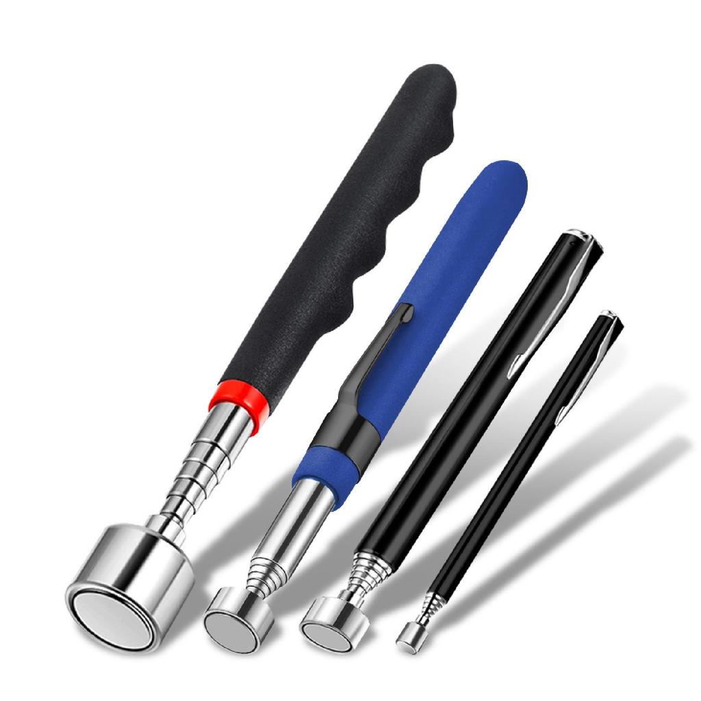 Telescopic Magnetic Pickup Tool with Flashlight and Interchangeable Square/Round Mirrors