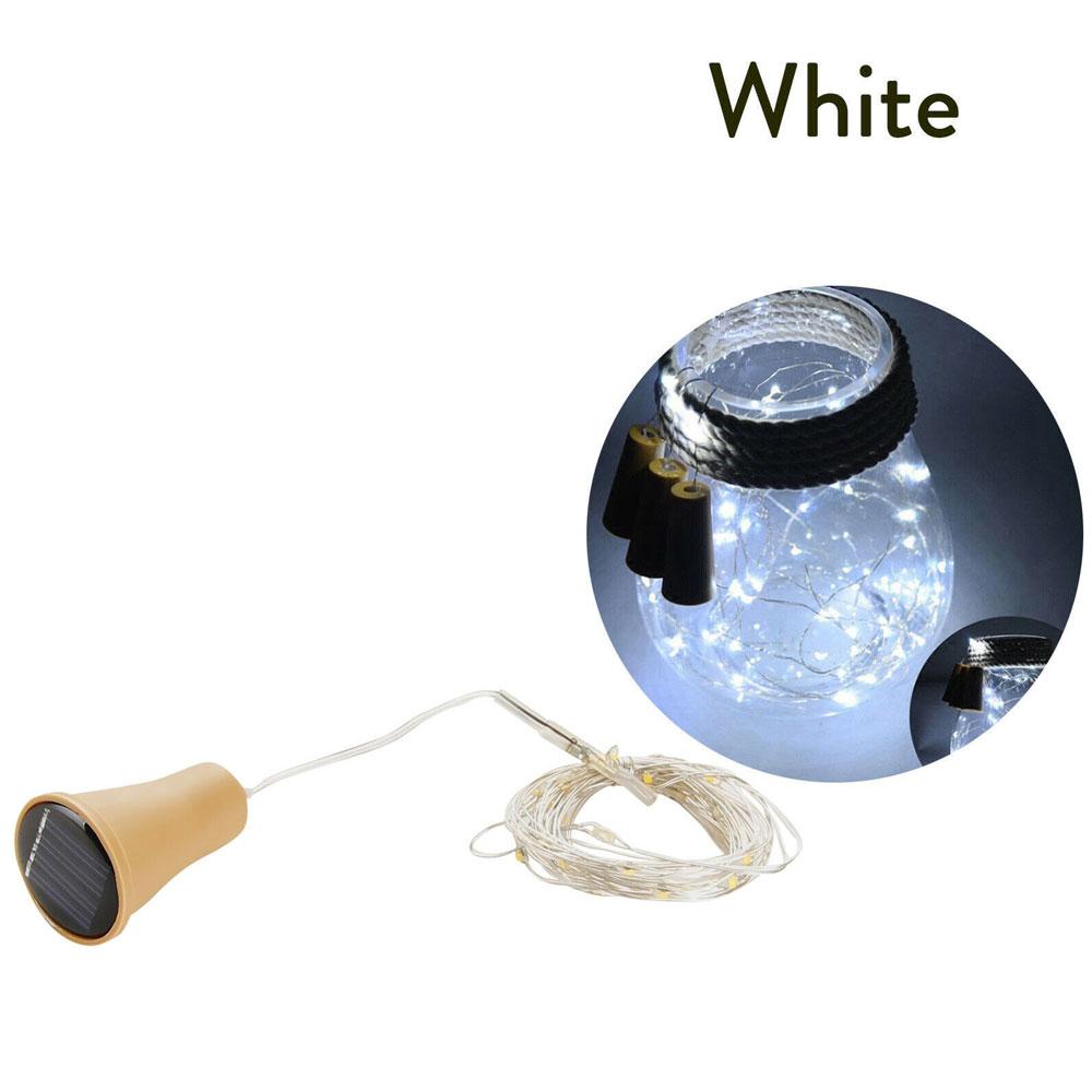 Solar Powered 10LED 20LED Wine Bottle Lights Cork Shape Fairy Lights Garland Christmas Light Copper Wire Home Room Decor Lamp