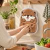 Coral Velvet Kitchen Cleaning Towel Cartoon Style Cleaning Rag Cute Hand Towel  Household