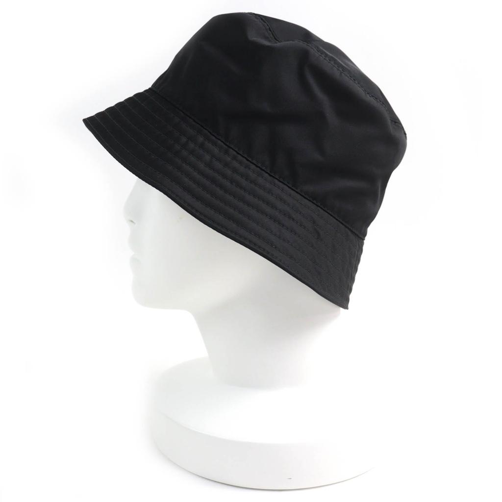 Great PRADA hat Triangle logo with Re-Nylon bucket hat Women M 1HC137 Used