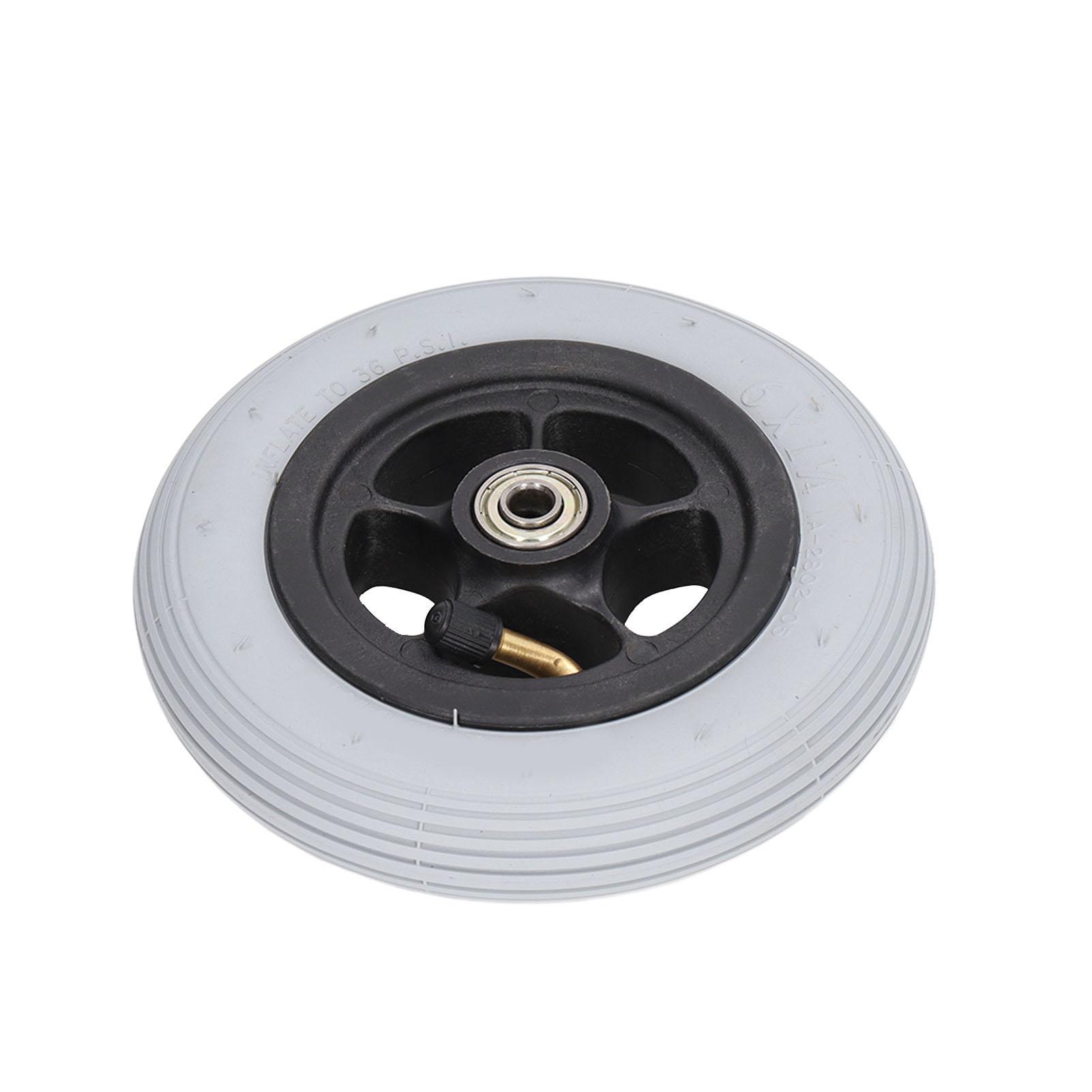 

6-дюймовое электрическое колесо для инвалидной коляски, бесшумная ступица из алюминиевого сплава, резиновая надувная замена колеса