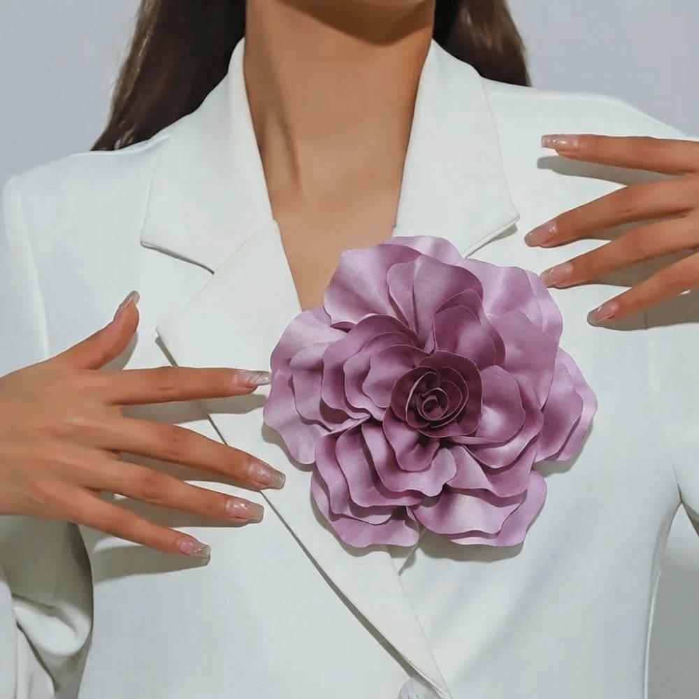 Látkový umělecký ručně vyráběný květinový brož 20cm Velká velikost Šaty Oblek Korsáž Ručně vyráběný doplněk oblečení