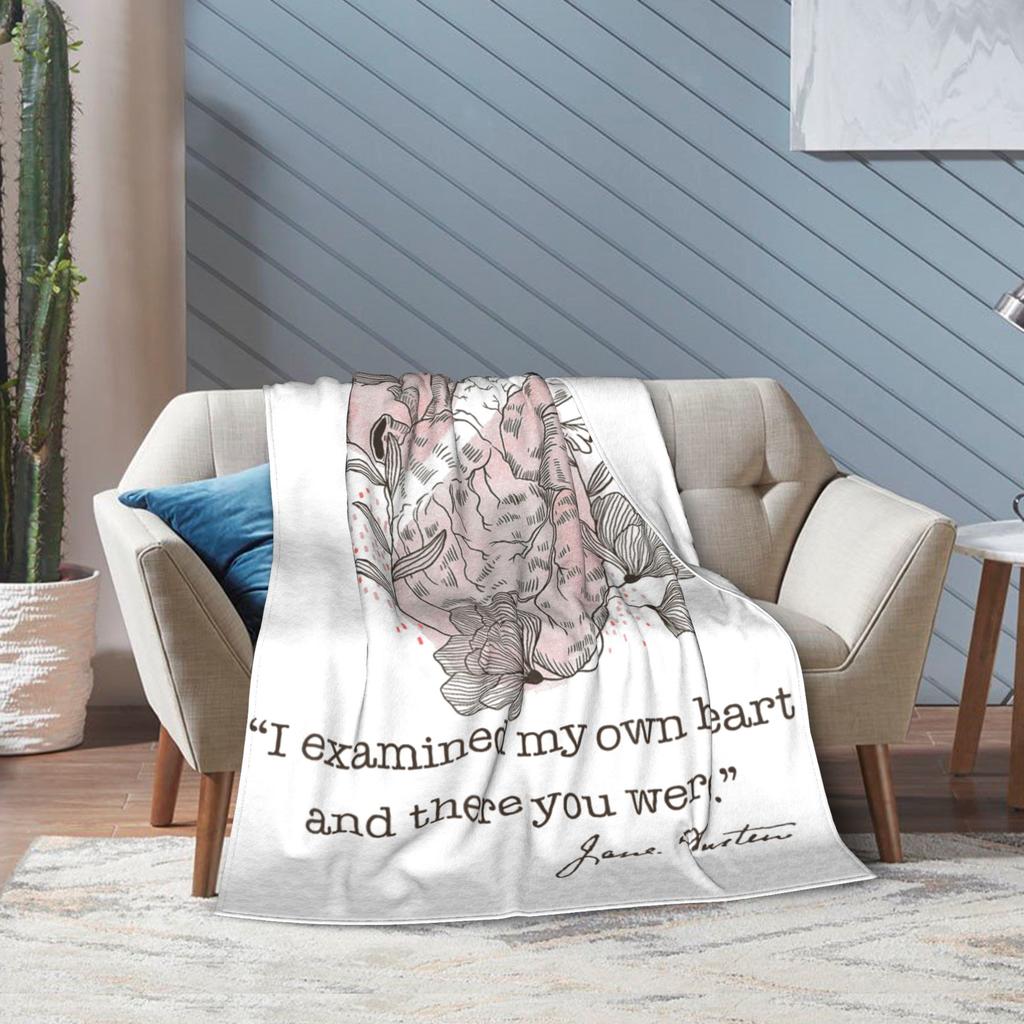 Pride and Prejudice Austen Meme Blanket Cover Coral Fleece Examined My Heart Super Soft Throw Blankets Travel Multifunction