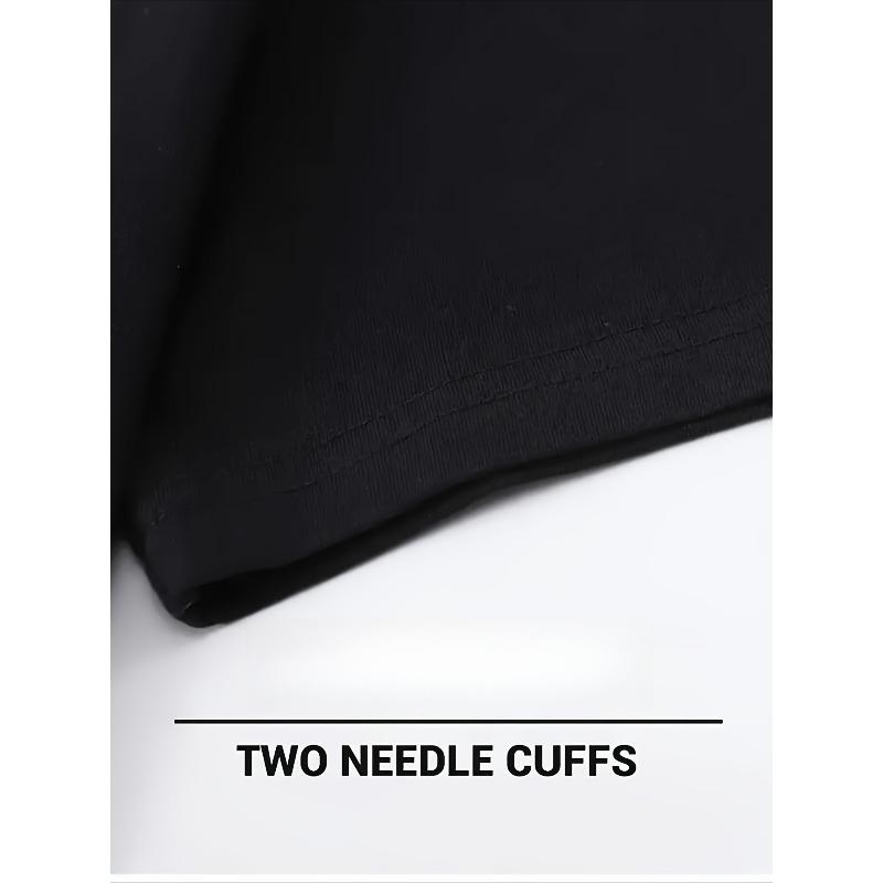 European Sizes Men's Black Orange Blooded Dog Graphic T-Shirt Soft Breathable Short Sleeve Crewneck Tee with Orange Lettering