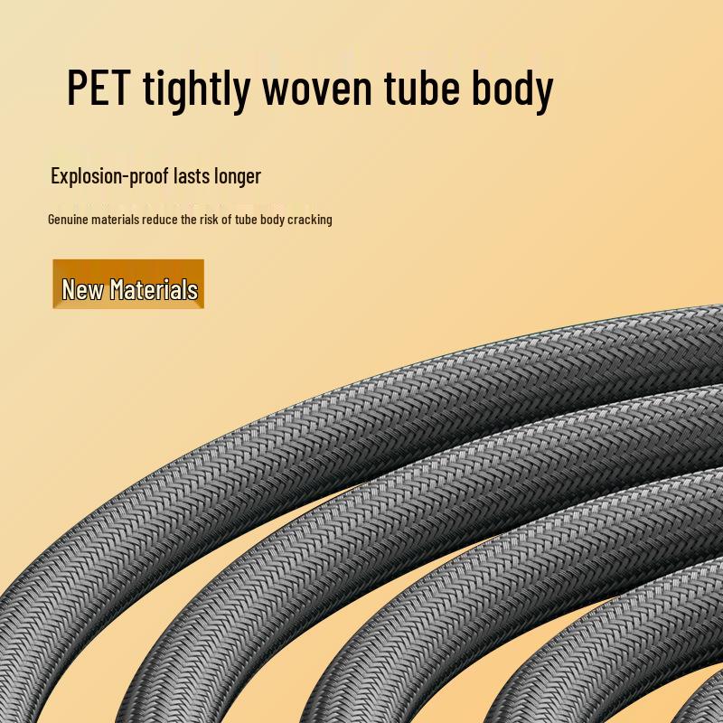Nylon Woven Shower Hose - 4-Point Universal Hot/Cold Connection, Explosion-Proof Bath Pipe