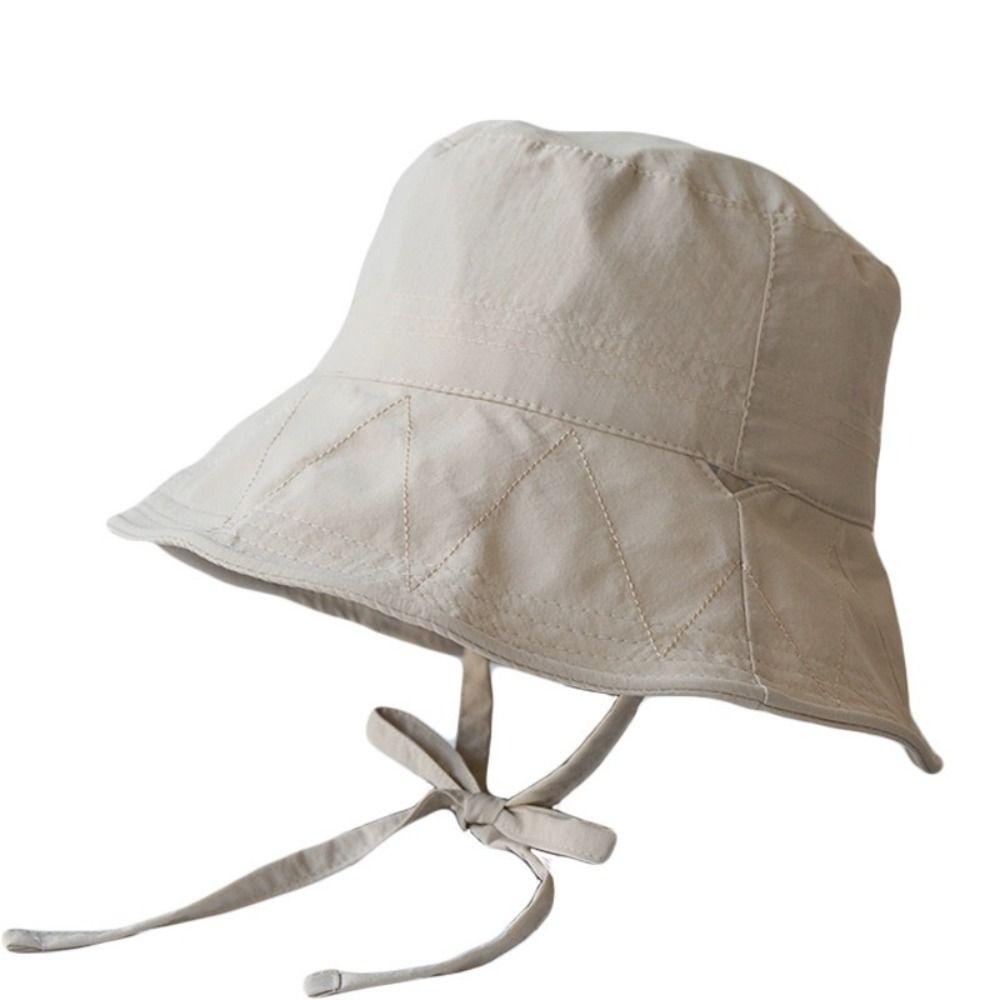 Wide Brim Fisherman Hat Lace-up Sunshade Basin Hat Fashion Sun Hat