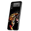 Phone Case for Samsung Galaxy Z Flip 3 4 5 Folding Mobile Shell Hard PC Fundas Black Coque Protect Cover Tiger Neon Leopard