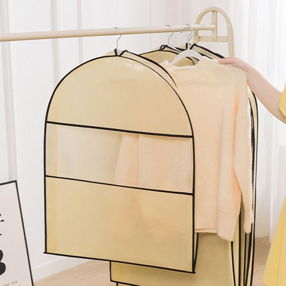 Foldable Clothes Compression Storage Bag Transparent Hanging Garment Protector  Clothes