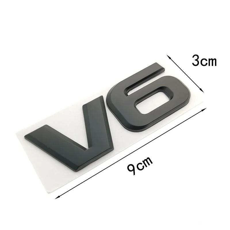 1Pc 3D V6 Car Logo Sticker Emblem Auto Badge Decal For Fiesta Mustang Ranger Styling