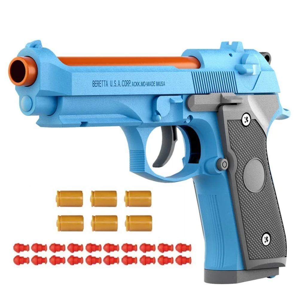 Shell Ejection Sig17 Pistol Decompression Gun Empty Hanging Continuous Soft Eva Bullet Launcher Toy Gun Birthday Gift
