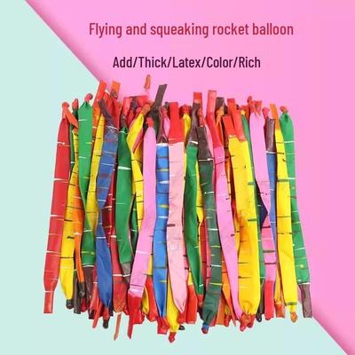 Thickened Soaring Rocket Balloon Toy for Kids – Long, Vibrant Balloons for Sky Decoration and Fun.