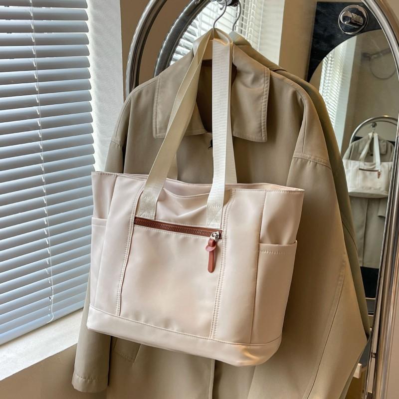 

Новая трансграничная нейлоновая сумка Модная простая вместительная сумка для рук Ежедневная повседневная для студента колледжа Дорожная на плечо покинуть белый