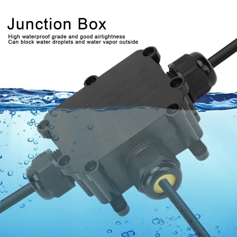 T-Shape Waterproof Junction Box 3 Way Splice Box Underground Installation