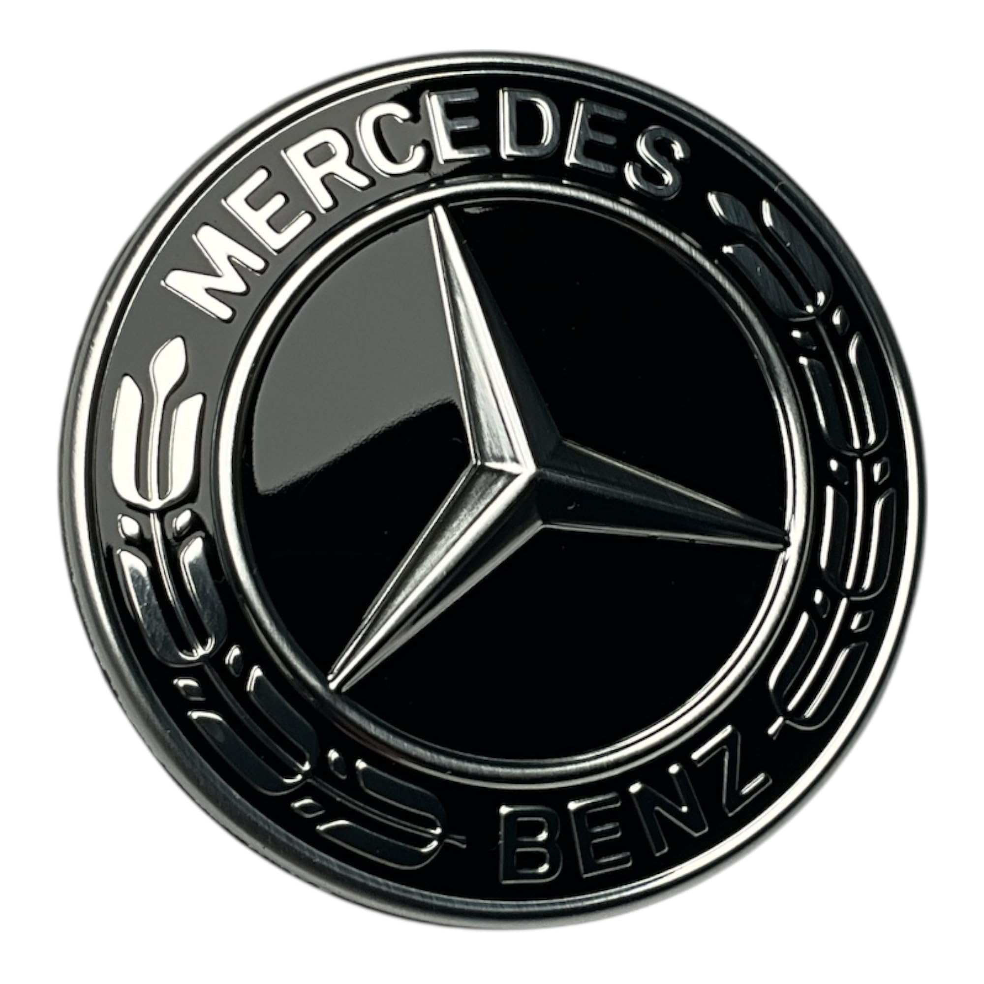 

Оригинальный лавровый венок Капот A0008173305 Эмблема Mercedes-Benz, Черный, чёрный
