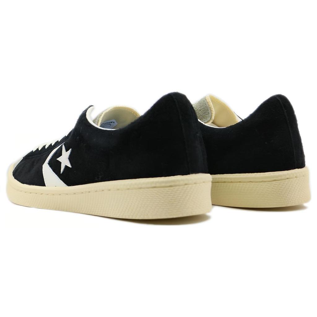Converse Pro Leather Suede Ox Non-Slip Durable Low-Top Skate Shoes Unisex Sneakers Black White 34200750