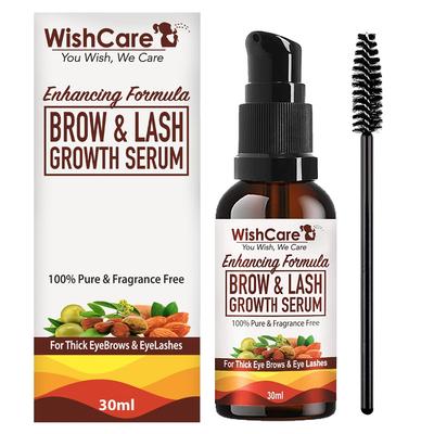 WishCare sérum pro růst obočí a řas 30 ml pro hustší obočí a delší řasy s přírodními oleji a vitamínem E