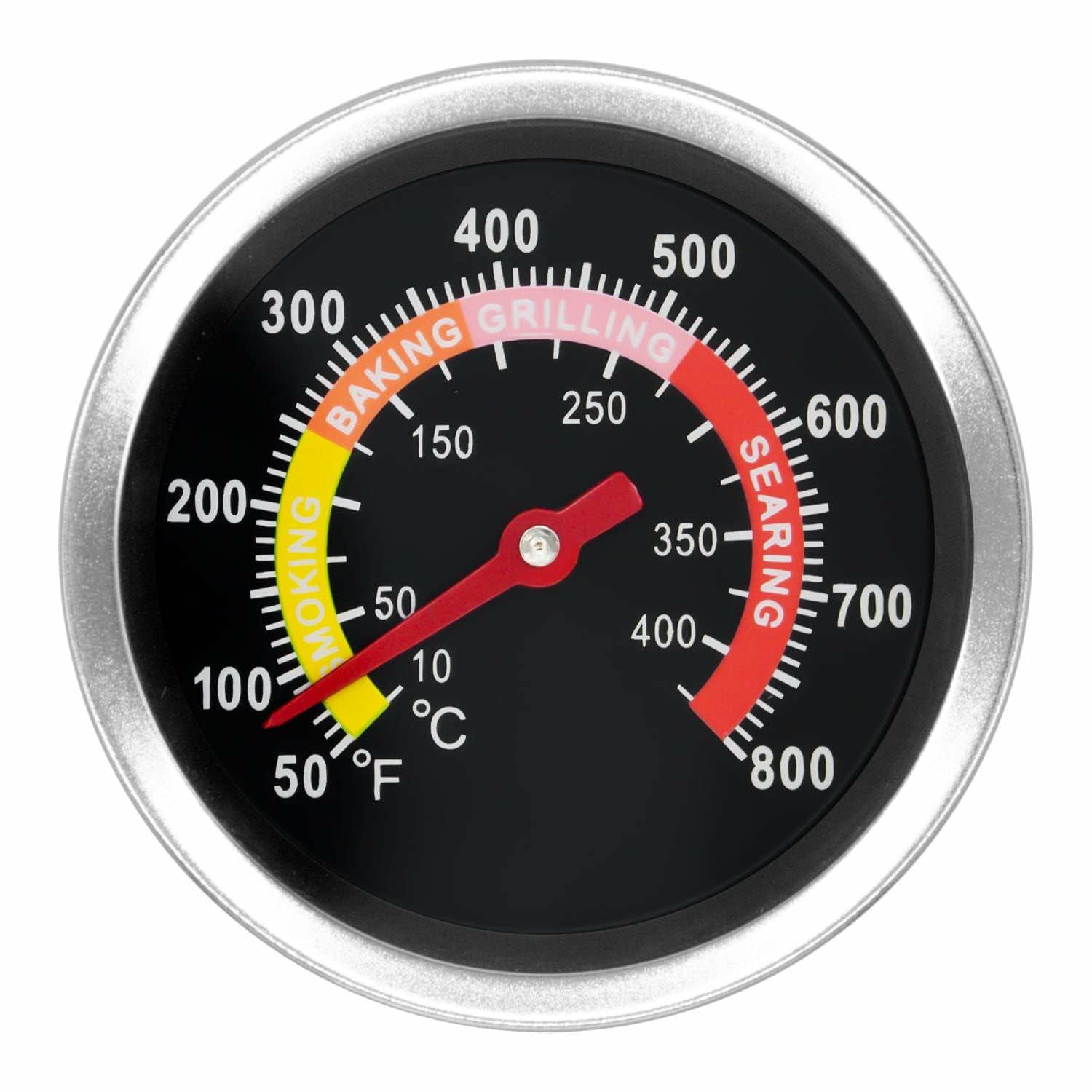 JX-8K-1 For BBQ Grill Oven Smoker High Precision Large Dial Thermometer with Stainless Steel Probe A