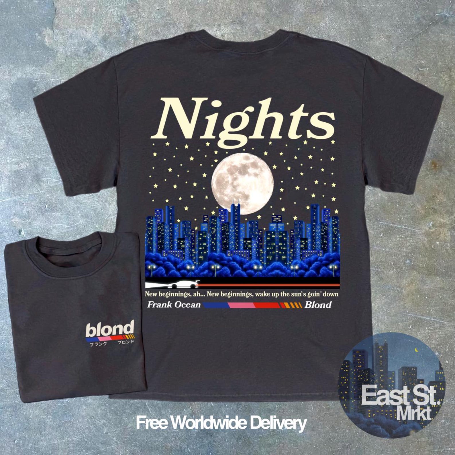 Frank Ocean Nights T-shirt - Retro Music Tee L