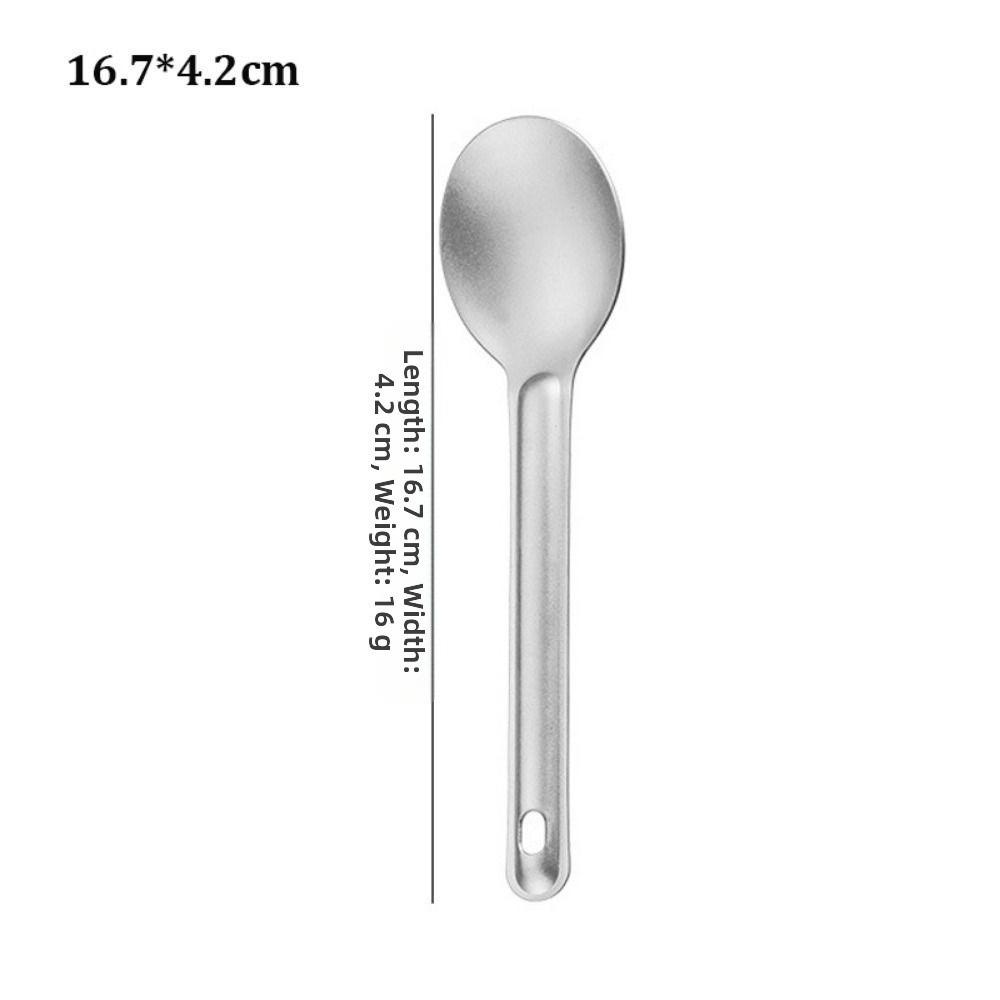Long Handle Titanium Spoon Fork Portable Picnic Utensils Spoon Fork  Outdoor Travel Supplies
