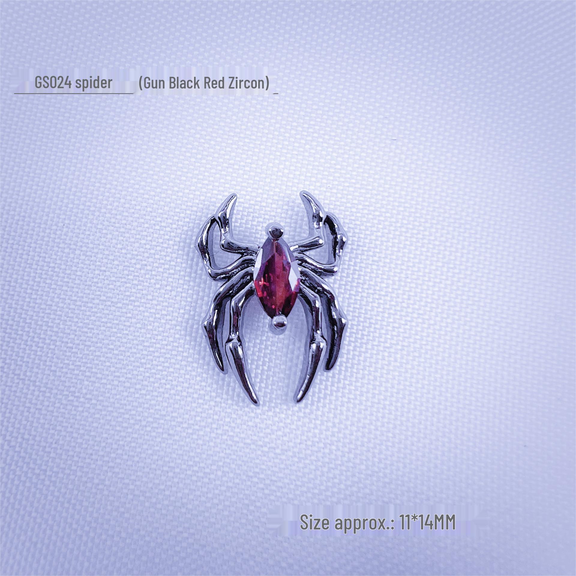 

Ретро Темный Хром Сердца 3D Металл Паук Аксессуары для Нейл-Арта: Изысканная мода, легкая роскошь