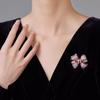 Rhinestone Alloy Bow Brooch - Elegant, High-End, Creative Fashion Accessory