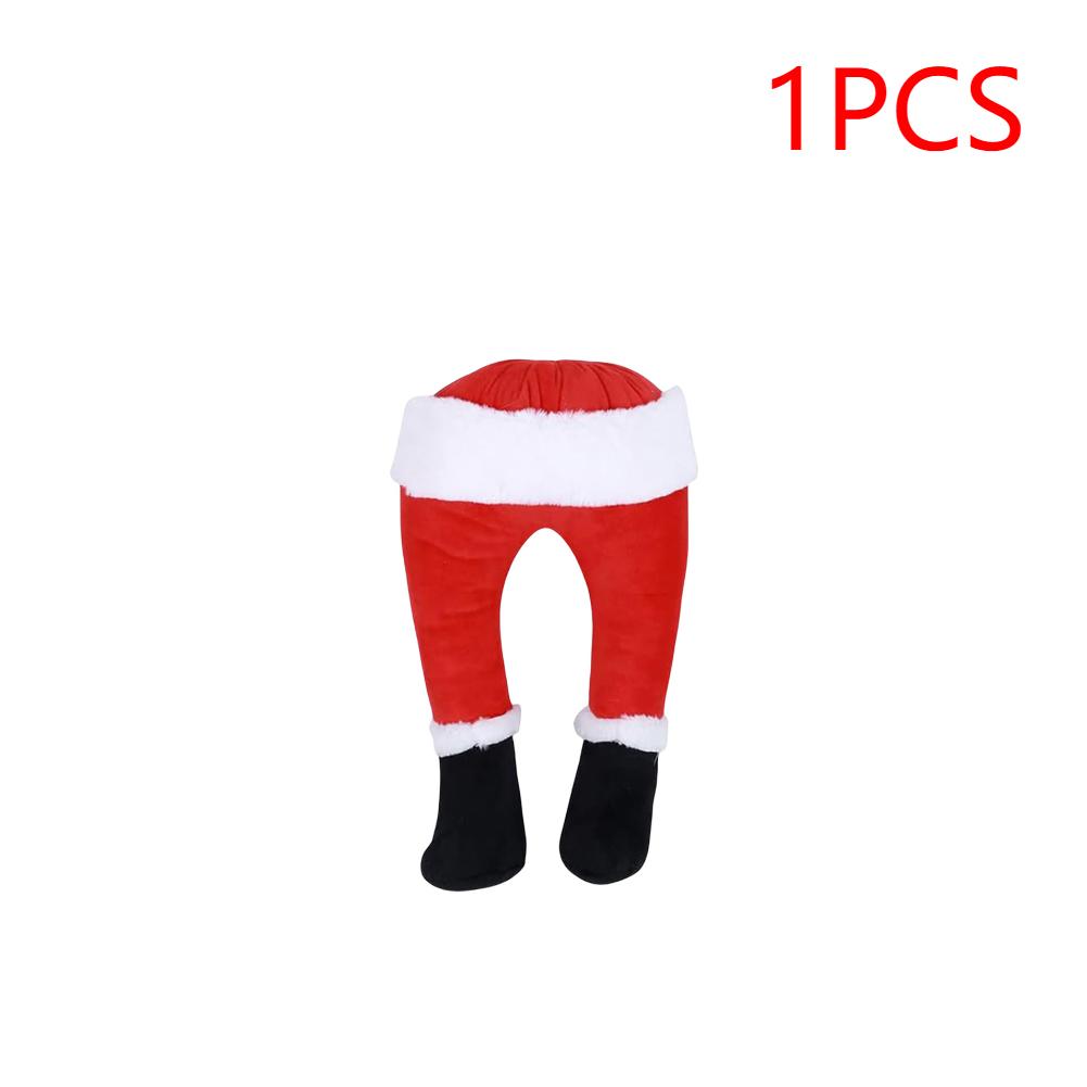 

1/2PCS Santa Claus Legs Plush Door Decor Christmas Tree Decoration Santa Claus Elf Leg Tree Topper for Home Hanging Ornaments