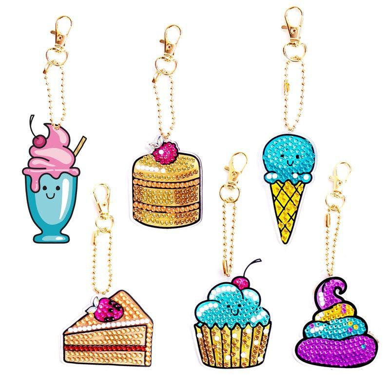 New Diy Diamond Painting Keychain Handmade Acrylic Pendant Jewelry Christmas Single-Sided Diamond Decoration Diamond Painting
