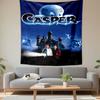 Casper the Ghost Movie Poster Tapestry Wall Hanging, Classic 90s Family Film Art, Funny Wall Decor for Bedroom Living Room Kids Room