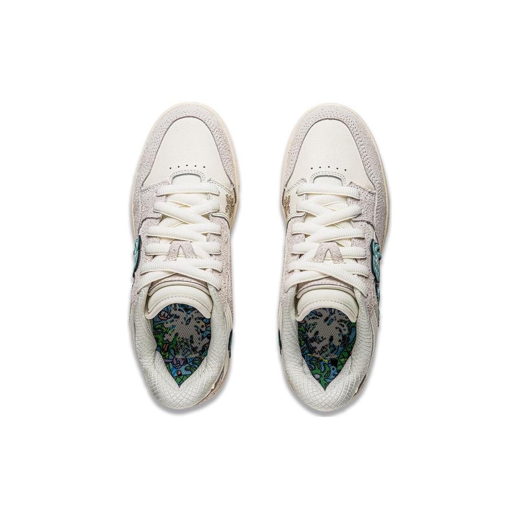 Li Ning Skateboard Series We Wu Pros Minimalist Versatile Shock Absorbing Durable Low Top Skate Shoes Women Sneaker Off-White AEPT022-1