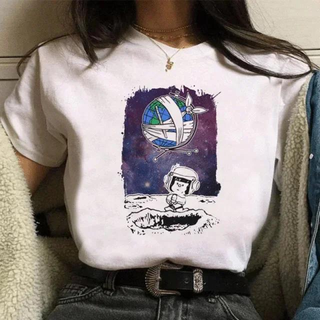 Funny Mafalda Print Women T Shirt Harajuku Ulzzang Kawaii Cartoon Tshirts for Girl Korean Style Casual Tee Top Female  Clothing
