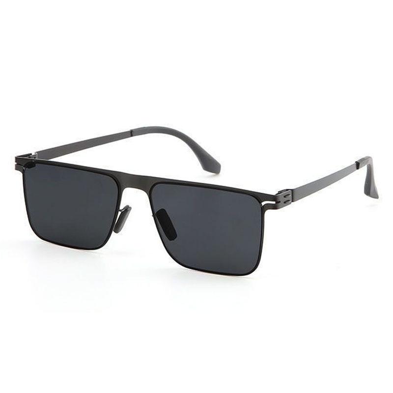 2026 Stainless Steel Square Frame Nylon Driving Sunglasses - UV  Strong Light Protection