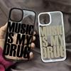Love Music Simple English Letter Phone Case for IPhone 16 15 14 13 12 11 Pro Max MINI Trendy Y2K Art Personalized Creative Cover