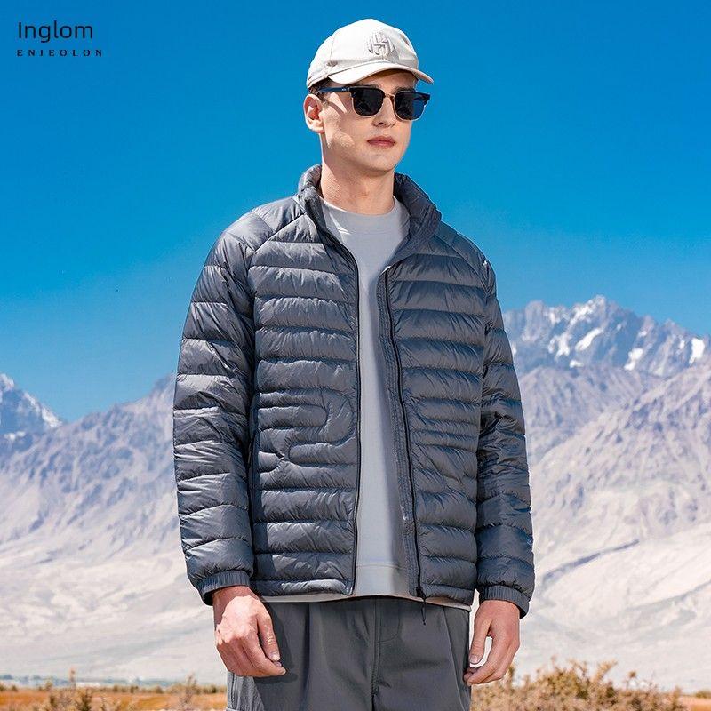 

Yingjuelun Yunyu Zero-Pressure Stand-Up Collar down Jacket for Men, Winter Cold-Proof 90% White Duck Down, Lightweight and Warm Short Coat Dark Gray L