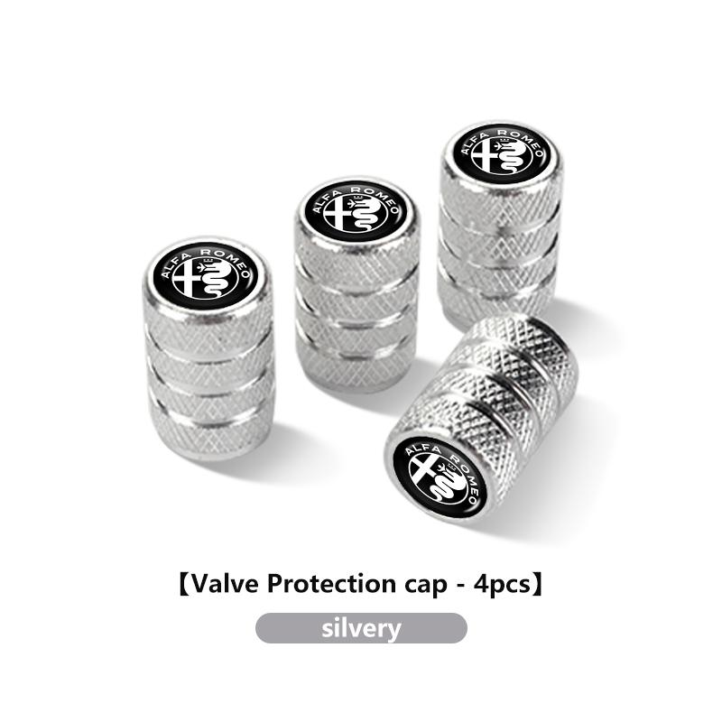

For Alfa Romeo 2026 Hot Sticker For Alfa Romeo 4pcs Car Wheel Tire Valve Stem Cap Car Logo Styling Accessories Giulia 147 Mito 1