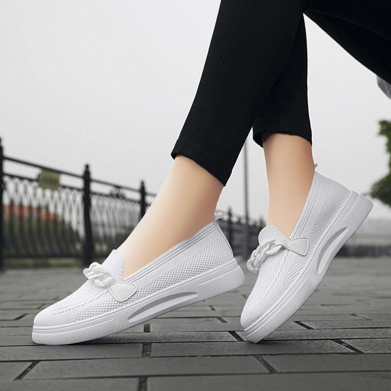 Woman Footwear Flat Pink Slip on Round Toe Shoes for Women Y2k Fashion 2025 New Aesthetic Offer Vulcanized Shoe Stylish Light In