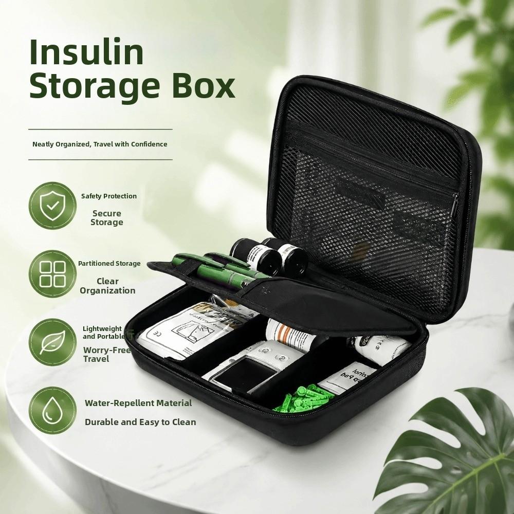 Shockproof Insulin Vial Carrying Box Waterproof Insulin Tools Organizer  for Home