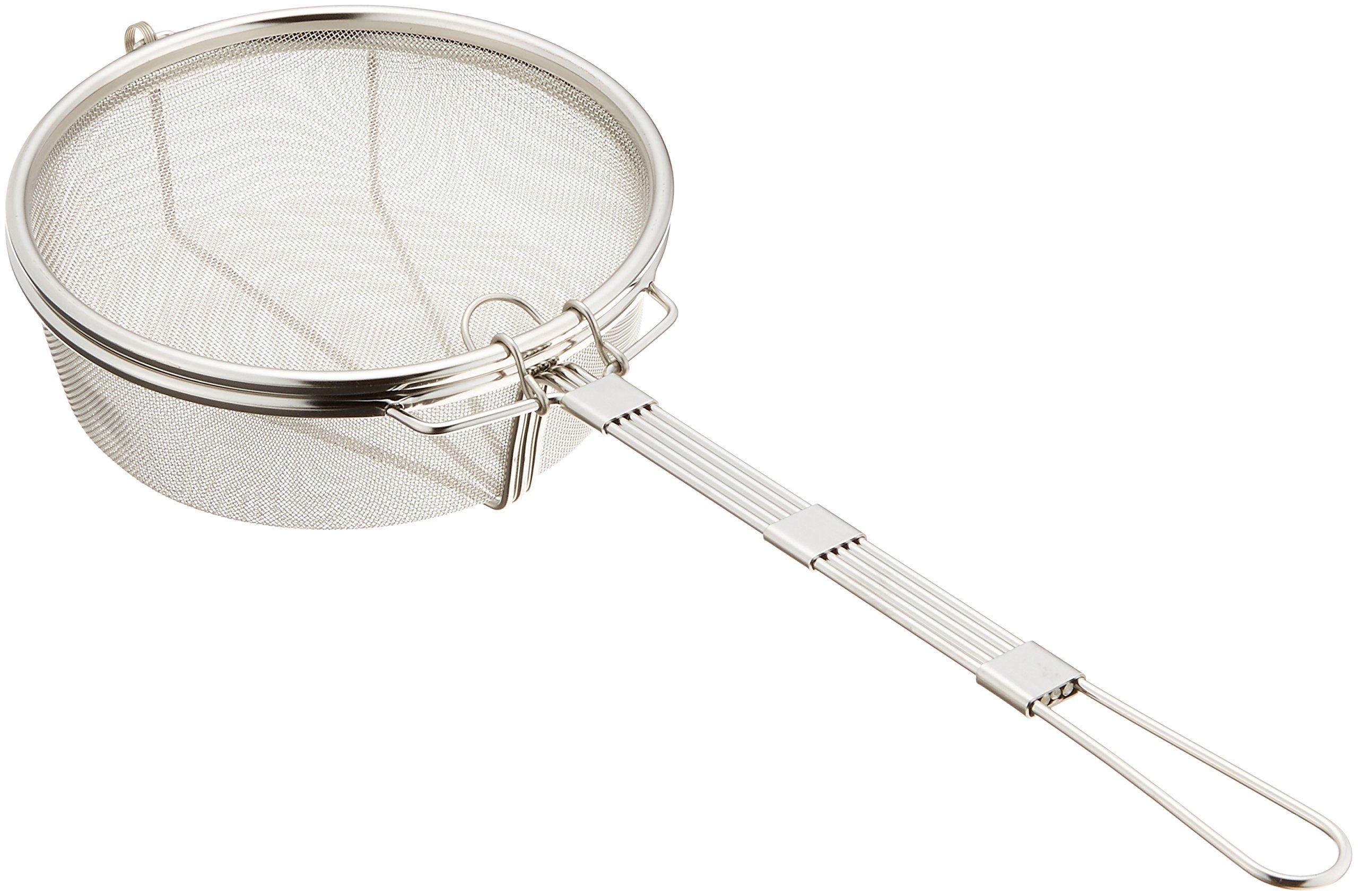 Kanda Kan Roasting Stainless Made in Wooden Roasting 043061 (Kanda) Net, Steel, Large, Japan, Handle, Tool,