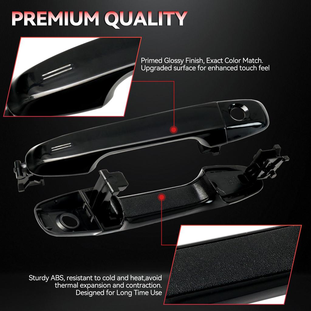 1 stk Svart Ytre Dørhåndtak Foran Venstre Førerside For Toyota Camry 2012 2013 2014 2015 2016 2017 Årsmodell Erstatter 6921106090