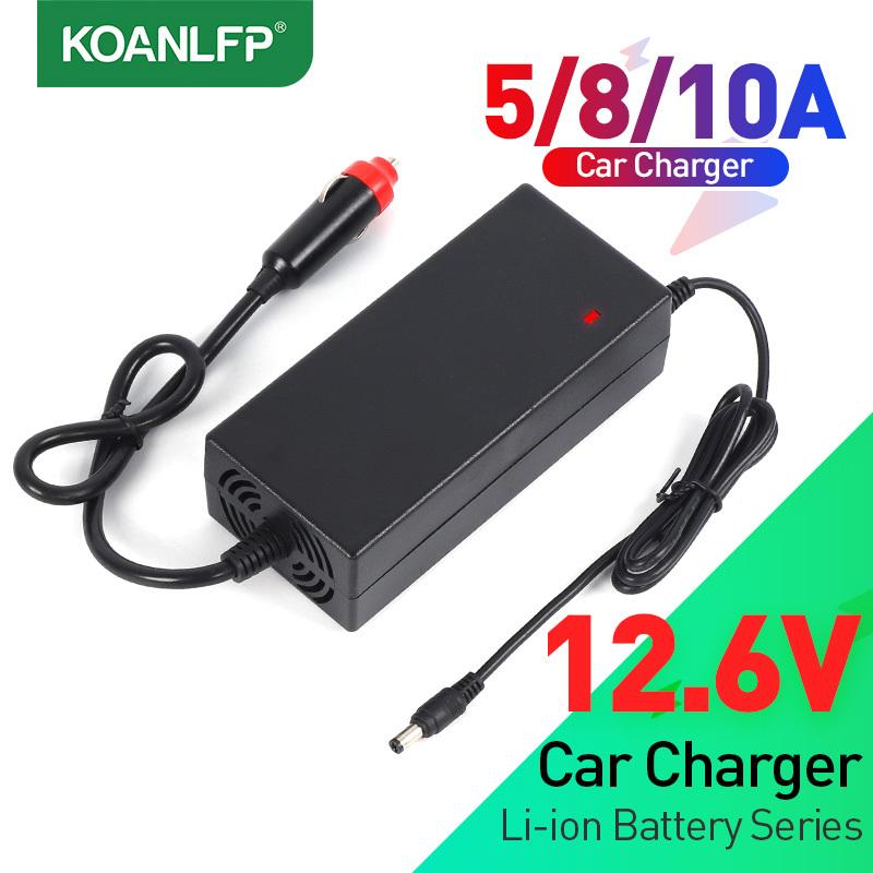 

12.6V 5A 8A 10A Car Lithium ion Battery Charger 12V Lithium constant voltage constant current for car cigar Lighter charger 5A
