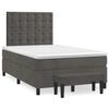 Vidaxl Letto Continentale Con Materasso, Grigio Scuro, 120X190Cm Velluto