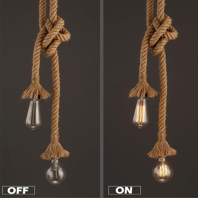 Retro Lampen E27 Hanf Seil Decke Anhänger Licht Vintage Kreative Restaurant Esszimmer Wohnzimmer Für Home Dekorieren Innen