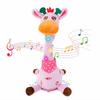 Dancing Talking Giraffe Toy, Glow-in-the-Dark Musical Stuffed Animal for Toddlers 1-3, Repeats Speech – Purple (Compatible with Kids 1-3)