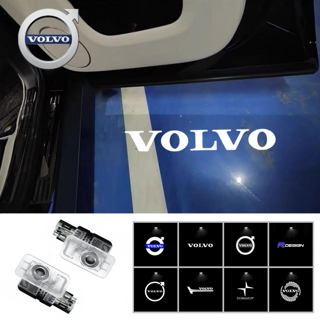 For Volvo 2Pcs LED R Design Logo Emblem Car Door Welcome Lights Laser Projector Lamp For Volvo XC40 XC90 XC60 S90 S60 S80 S80L V aqz123