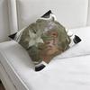 RRun Kingdom White lily Cookie Decorative Square Pillow Cover Modern Cushion Case for Living Room Bedroom
