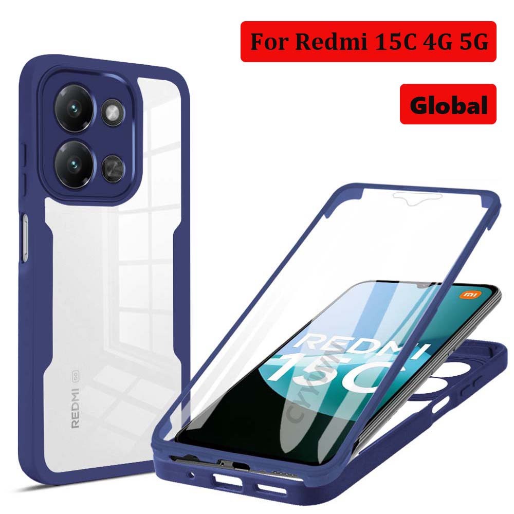 360 Full Body Screen Protector Transparent Case For Redmi 15C 4G 5G Global 171mm  Shockproof Phone Cover